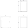 Mexen Rivel Badezimmerschrank 100 cm mit Waschtisch Vela rechts, 2S, 1D, geriffelt, weiß matt - 91A23-10047-3-BBFFF01-W23P01