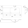 Mexen Rivel Badezimmerschrank 100 cm mit Waschbecken Vela rechts, 2S, 1T, gerillt, weiß matt - 91A23-10047-3-BBFFF01-W23P01