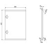 Mexen Rivel Badschrank 100 cm mit Waschbecken Vela rechts, 2S, 1D, geriffelt, grau/weiß matt - 91A23-10047-3-BBFFF62-W23P01