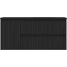 Mexen Rivel Badezimmerschrank 120 cm mit Waschbecken Vela rechts, 2S, 1D, gerillt, Schwarz matt - 91A23-10047-3-BBFFF71-W23P71