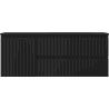 Mexen Rivel Badezimmerschrank 120 cm mit Waschtisch Vela rechts, 2S, 1D, gerillt, schwarz matt - 91A23-12047-3-BBFFF71-W23P71