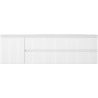 Mexen Rivel Badezimmerschrank 160 cm mit Waschbecken Vela rechts, 2S, 1D, geriffelt, weiß matt - 91A23-16047-3-BBFFF01-W23P01