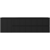 Mexen Rivel Badezimmerschrank 160 cm mit Waschbecken Vela rechts, 2S, 1D, geriffelt, schwarz matt - 91A23-16047-3-BBFFF71-W23P71