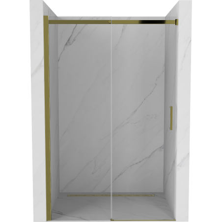 Mexen Omega Schiebetür-Duschwand 110 cm, transparent, gold - 825-110-000-50-00