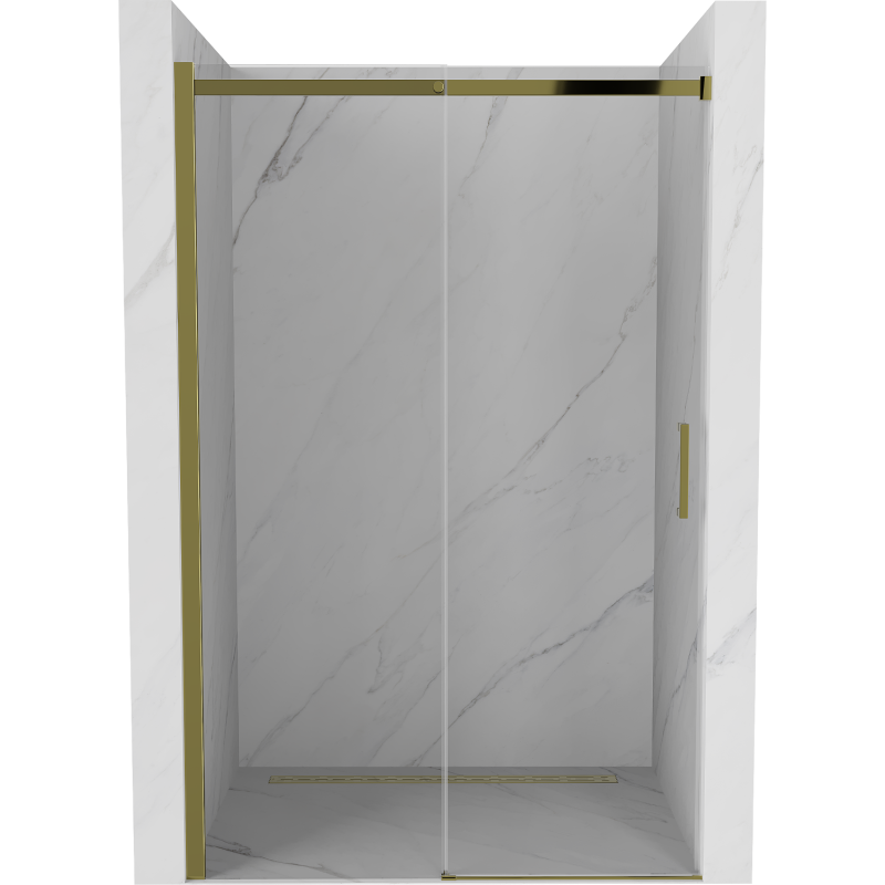 Mexen Omega 120 cm Schiebeduschtür, transparent, gold - 825-120-000-50-00