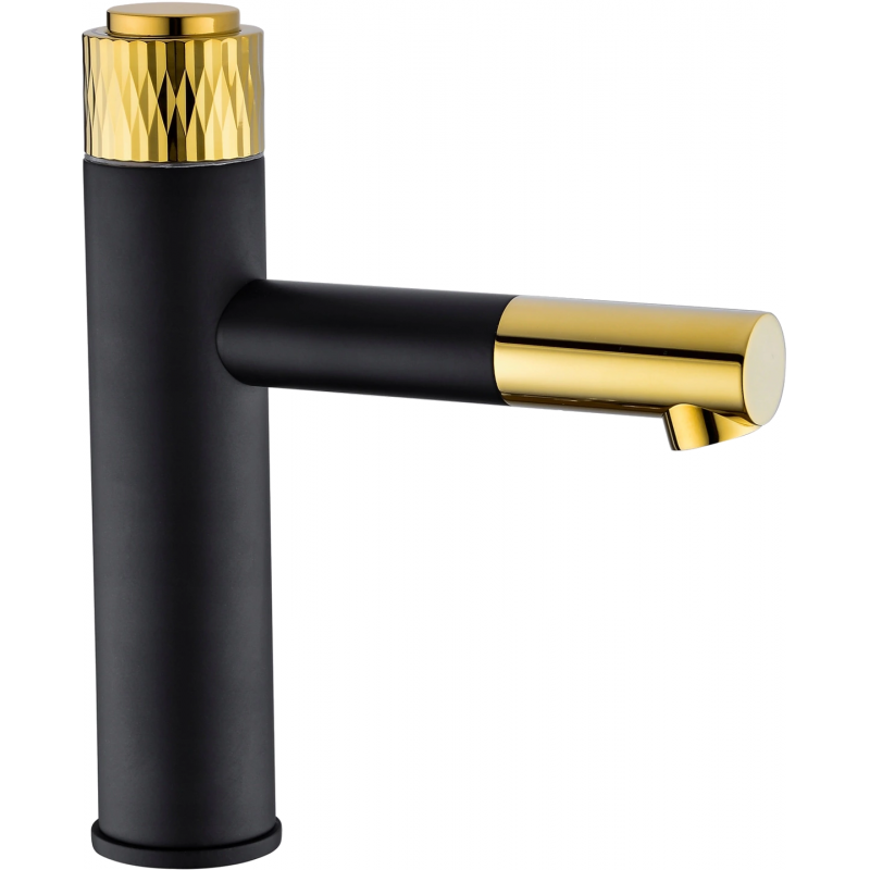 Mexen Diamond Waschtischarmatur, schwarz/gold - 71500-75
