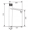 Mexen Zero+ hoher Waschtischarmatur, Chrom - 71610-00