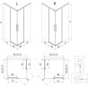 Mexen Rox Duo Duschkabine, Schiebetür, 90 x 85 cm, transparent, Gun Metal - 8C2D-090-085-95-00