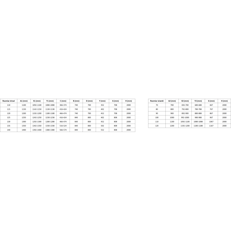Mexen Lunar T Duschkabine klappbar links 135 x 110 cm, transparent, gebürsteter Nickel - 834T-135-110-97-00-L