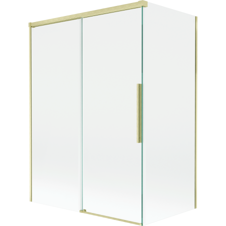 Mexen Rox Duschwand 2-flügelig verschiebbar 120 + 70 x 150 cm, transparent, gold gebürstet - 8C9-120-070-55-00