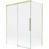 Mexen Rox Duschwand 2-flügelig verschiebbar 120 + 70 x 150 cm, transparent, gold gebürstet - 8C9-120-070-55-00