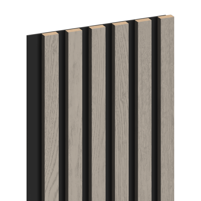 Mexen Lam-B Wandpaneele 275 x 30 cm, HDF-Platte 4 mm, technisches Furnier, Graueiche - S100-275307-3015-005
