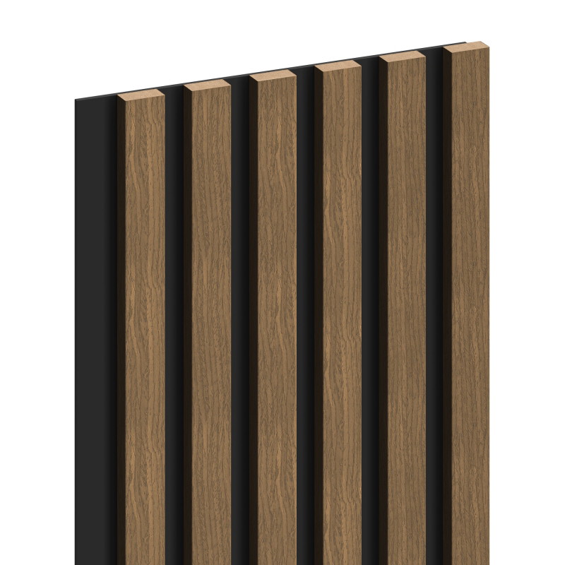 Mexen Lam-B Wandpaneele 275 x 30 cm, HDF-Platte 4 mm, technisches Furnier, Natürliche Nuss - S100-275307-3015-016