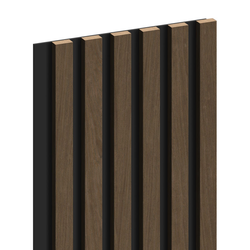 Mexen Lam-B Wandlamellen 275 x 30 cm, HDF-Platte 4 mm, technisches Furnier, Espresso-Walnuss - S100-275307-3015-019