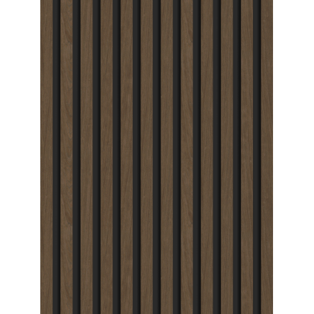 Mexen Lam-B Wandlamellen 275 x 30 cm, HDF-Platte 4 mm, technisches Furnier, Espresso-Walnuss - S100-275307-3015-019