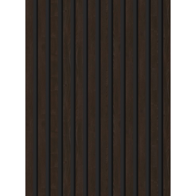 Mexen Lam-B Wandpaneele 275 x 30 cm, HDF-Platte 4 mm, technisches Furnier, Ebenholz Braun - S100-275307-3015-022