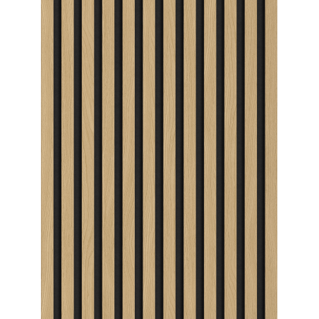 Mexen Lam-F schallabsorbierende Wandpaneele 275 x 30 cm, Filz 8 mm, technisches Furnier, Goldene Eiche - S105-275307-3015-003