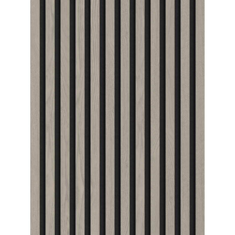 Mexen Lam-F schallabsorbierende Wandpaneele 275 x 30 cm, 8 mm Filz, technisches Furnier, Graueiche - S105-275307-3015-005