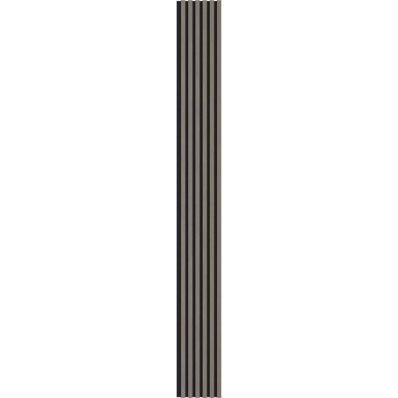 Mexen Lam-F akustische Wandpaneele 275 x 30 cm, Filz 8 mm, technisches Furnier, Stahl-Eiche - S105-275307-3015-006
