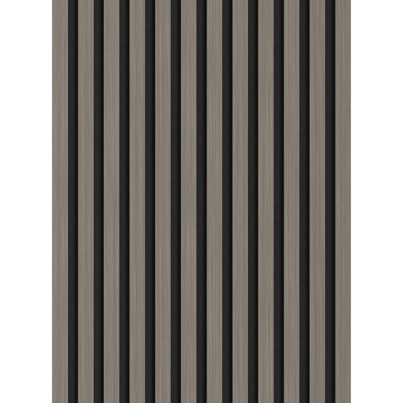 Mexen Lam-F akustische Wandpaneele 275 x 30 cm, Filz 8 mm, technisches Furnier, Stahl-Eiche - S105-275307-3015-006