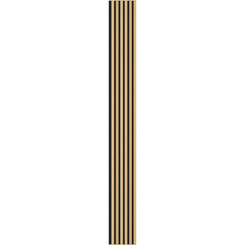 Mexen Lam-F akustische Wandpaneele 275 x 30 cm, Filz 8 mm, technisches Furnier, Natürlicher Bambus - S105-275307-3015-011