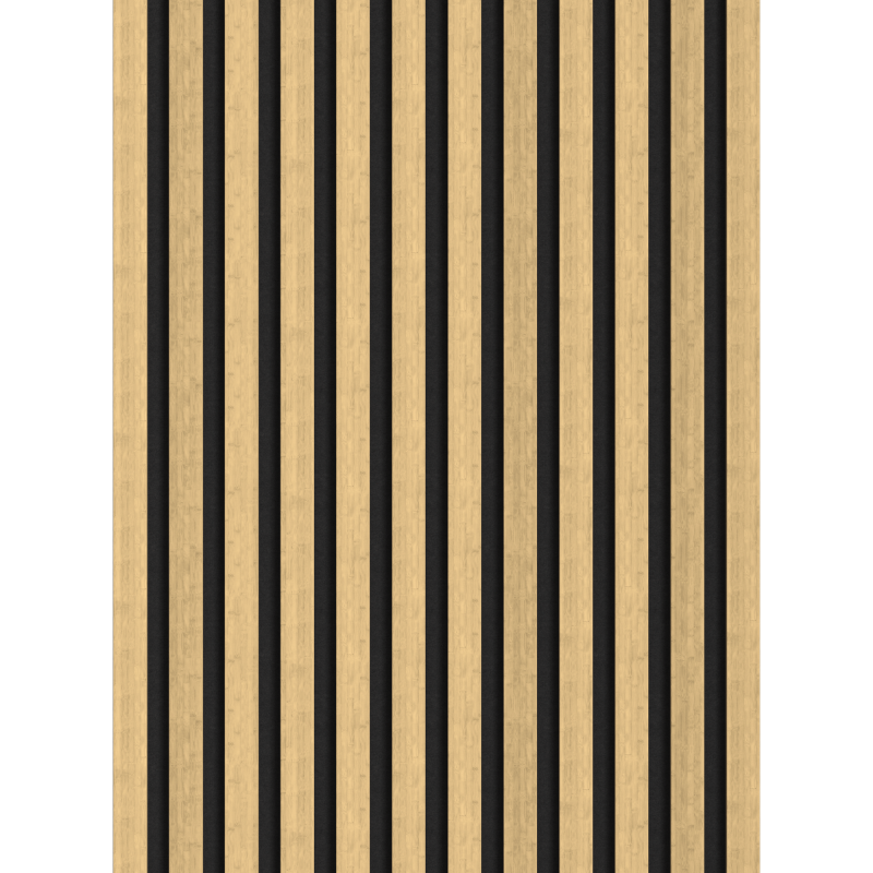 Mexen Lam-F schallabsorbierende Wandpaneele  275 x 30 cm, Filz 8 mm, technisches Furnier, Naturbambus - S105-275307-3015-011