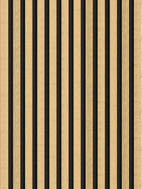 Mexen Lam-F akustische Wandpaneele 275 x 30 cm, Filz 8 mm, technisches Furnier, Natürlicher Bambus - S105-275307-3015-011