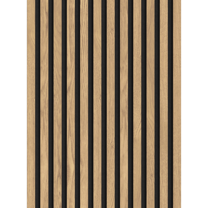 Mexen Lam-F Akustik-Lamellenwand 275 x 30 cm, Filz 8 mm, technisches Furnier, Klassische Kiefer - S105-275307-3015-012