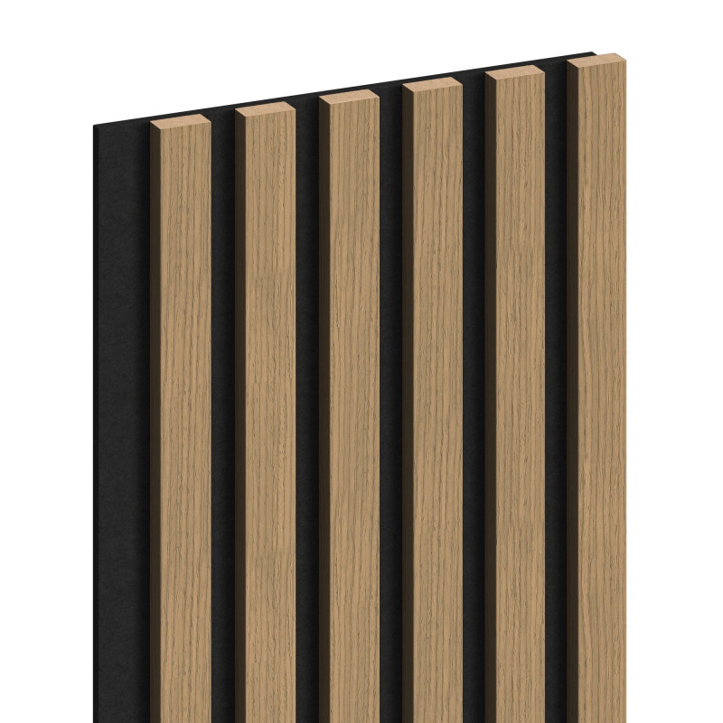 Mexen Lam-F Akustikwandpaneele 275 x 30 cm, Filz 8 mm, Technisches Furnier, Leinen Nussbaum - S105-275307-3015-015