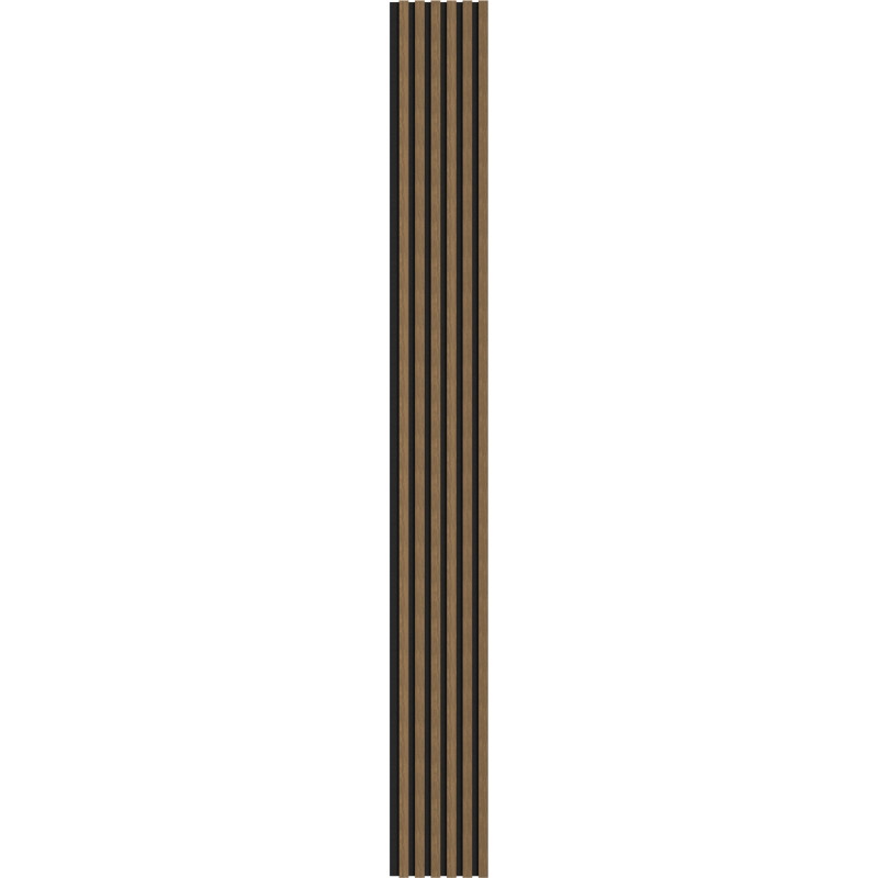 Mexen Lam-F Akustische Wandpaneele 275 x 30 cm, Filz 8 mm, technisches Furnier, Naturholz Walnuss - S105-275307-3015-016