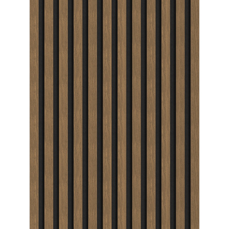 Mexen Lam-F Akustische Wandpaneele 275 x 30 cm, Filz 8 mm, technisches Furnier, Naturholz Walnuss - S105-275307-3015-016