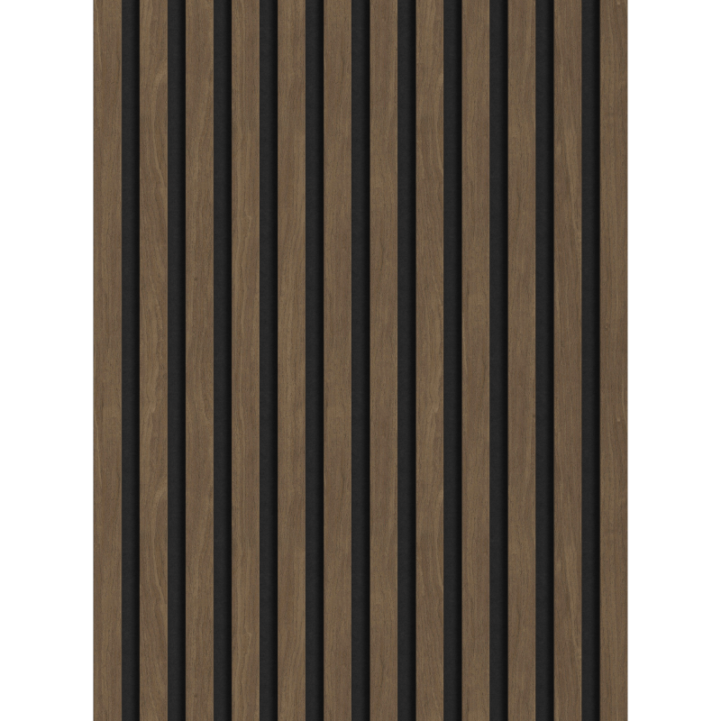 Mexen Lam-F akustische Wandpaneele 275 x 30 cm, Filz 8 mm, technisches Furnier, Kakaonuss - S105-275307-3015-018
