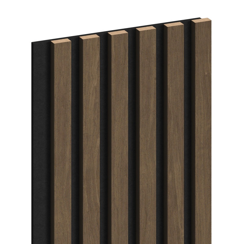 Mexen Lam-F Akustische Wandpaneele 275 x 30 cm, Filz 8 mm, technisches Furnier, Kakao Nussbaum - S105-275307-3015-018