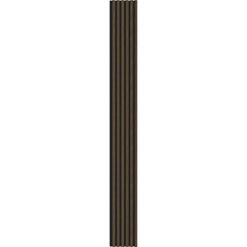 Mexen Lam-F akustische Wandpaneele 275 x 30 cm, Filz 8 mm, technisches Furnier, Königliches Ebenholz - S105-275307-3015-020