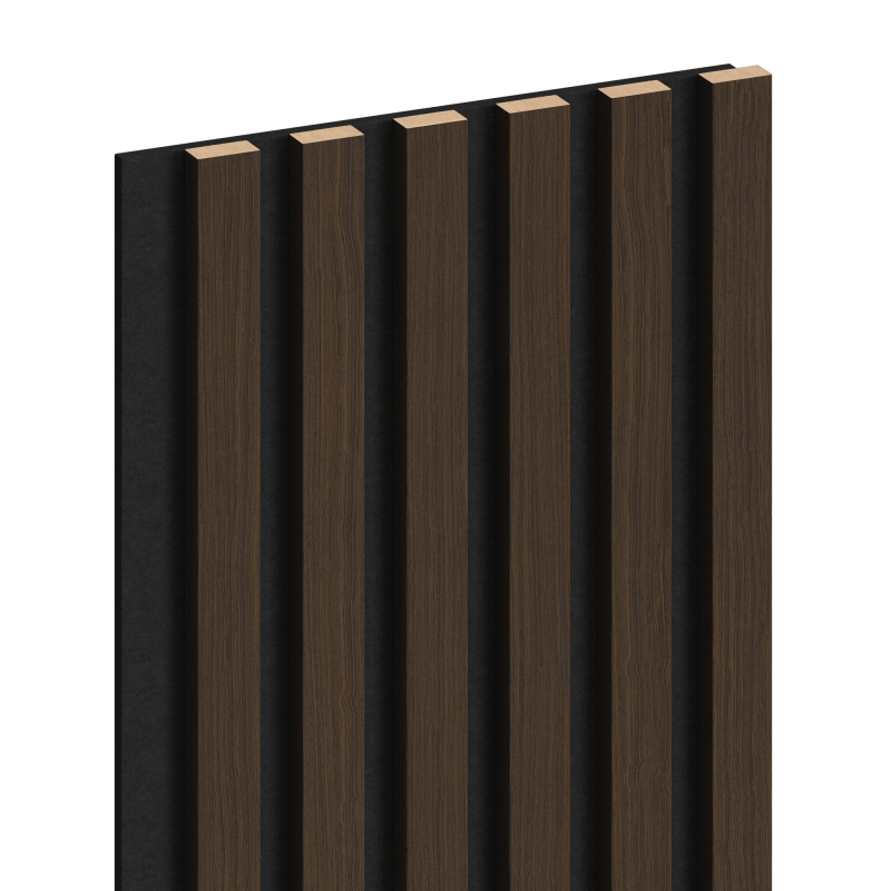 Mexen Lam-F akustische Wandpanelen 275 x 30 cm, Filz 8 mm, technisches Furnier, Palisander Nussbaum - S105-275307-3015-021