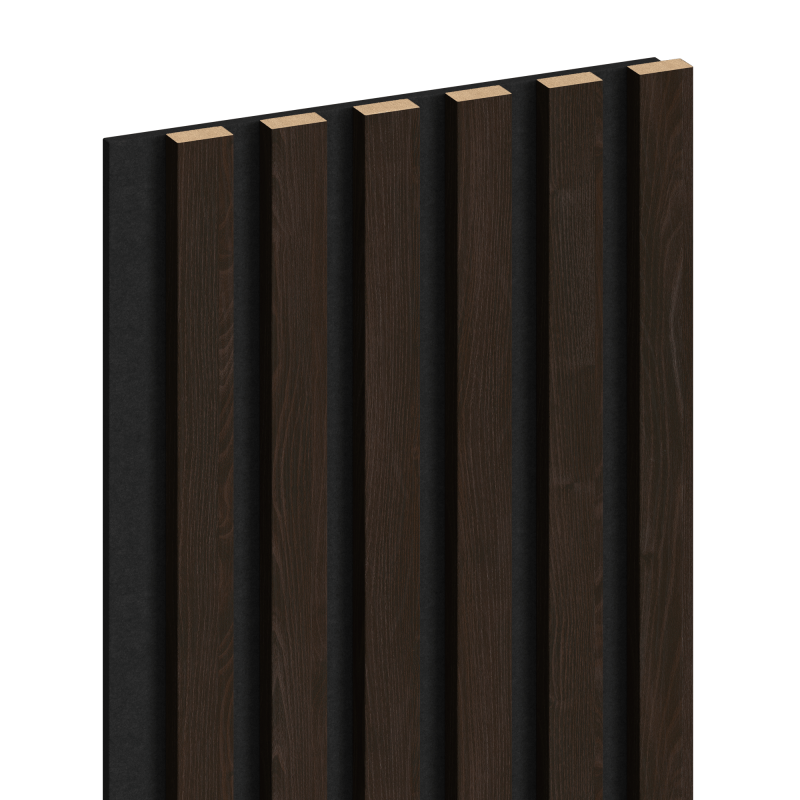 Mexen Lam-F Wandpaneele Akustik 275 x 30 cm, Filz 8 mm, technisches Furnier, Ebenholz Braun - S105-275307-3015-022