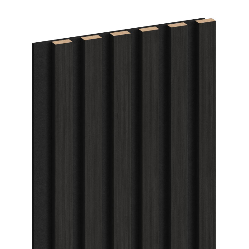 Mexen Lam-F Akustik-Wandpaneele 275 x 30 cm, Filz 8 mm, technisches Furnier, Ebenholz Schwarz - S105-275307-3015-023