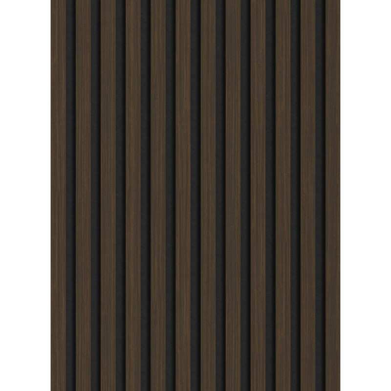 Mexen Lam-F Akustische Wandlamellen 275 x 30 cm, Filz 8 mm, technisches Furnier, Gebrannter Nussbaum - S105-275307-3015-024