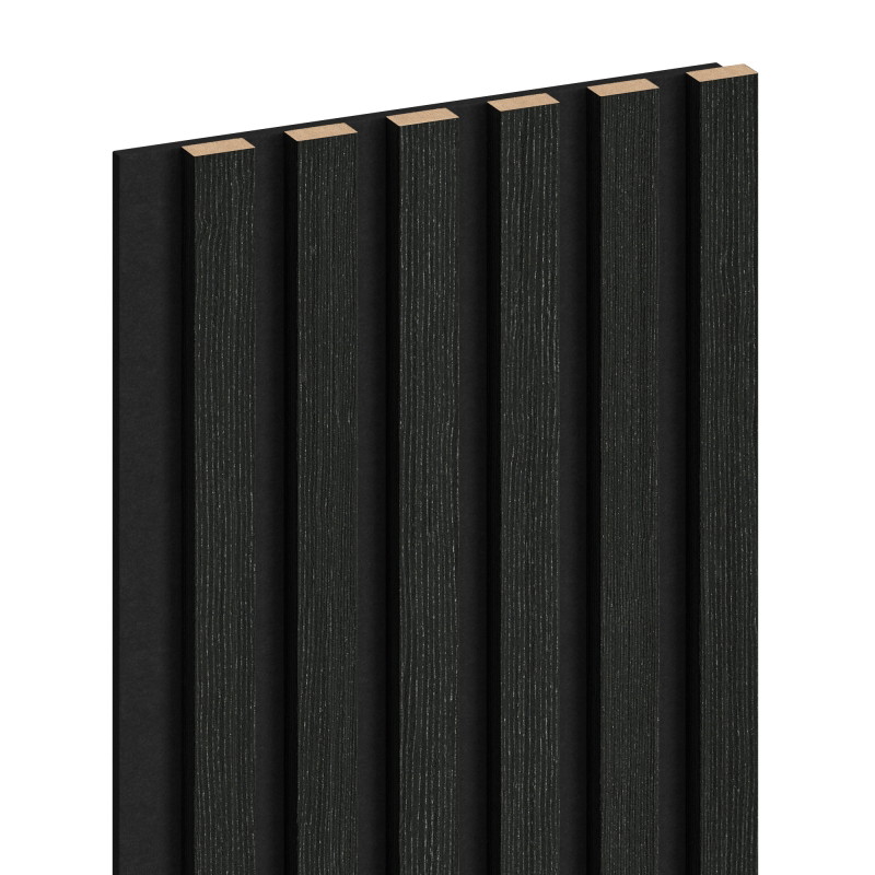 Mexen Lam-F Akustik-Wandpaneele 275 x 30 cm, Filz 8 mm, technisches Furnier, Silberne Schwarze Eiche - S105-275307-3015-025