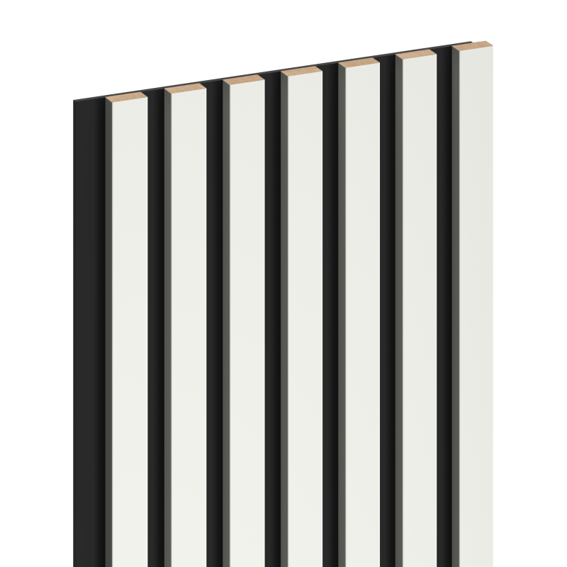 Mexen Lam-B Wandlamellen 275 x 31,5 cm, HDF-Platte 4 mm, Weiß Matt - S100-275317-2812-051