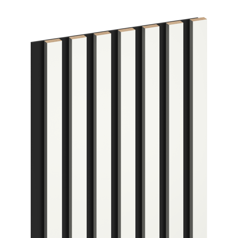 Mexen Lam-B Wandpaneele 275 x 31,5 cm, HDF-Platte 4 mm, Weiß Hochglanz - S100-275317-2812-054