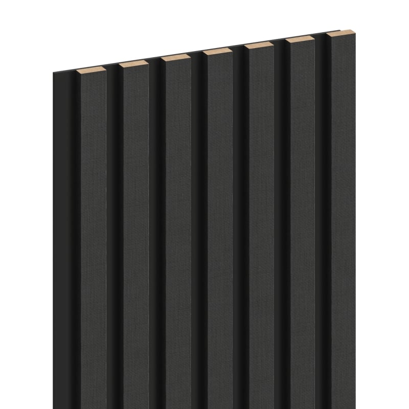 Mexen Lam-B Wandlamellen 275 x 31,5 cm, HDF-Platte 4 mm, Schwarzes Leinen - S100-275317-2812-069