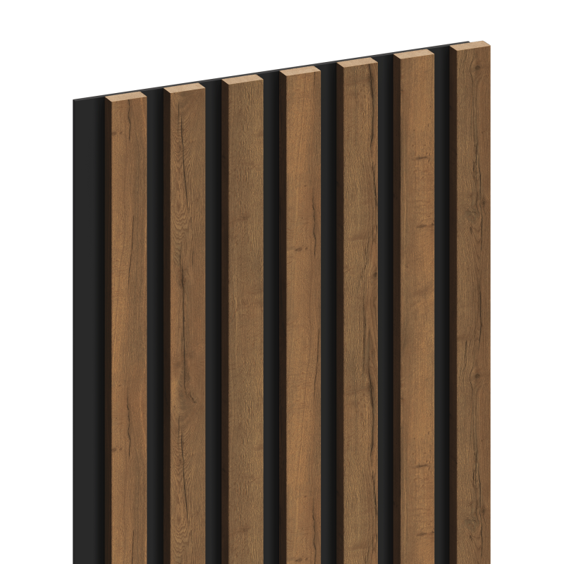 Mexen Lam-B Wandlamellen 275 x 31,5 cm, HDF-Platte 4 mm, Mocca Eiche - S100-275317-2812-074