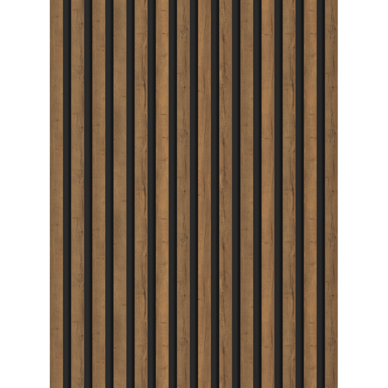 Mexen Lam-B Wandlamellen 275 x 31,5 cm, HDF-Platte 4 mm, Mocca Eiche - S100-275317-2812-074