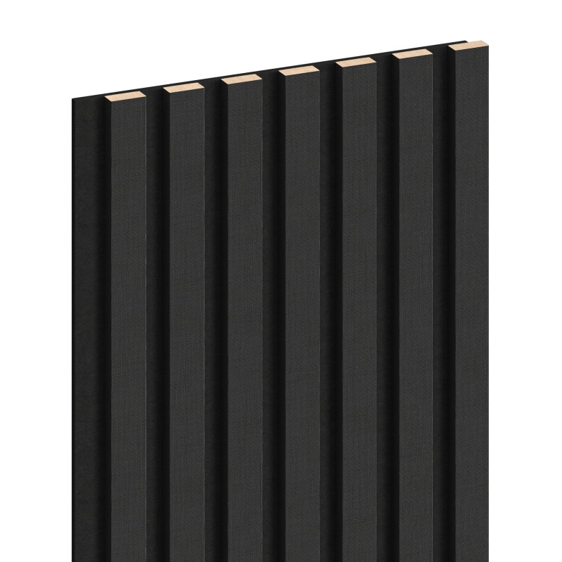 Mexen Lam-F akustische Wandlamellen 275 x 31,5 cm, Filz 6 mm, Schwarzer Leinen - S105-275317-2812-069