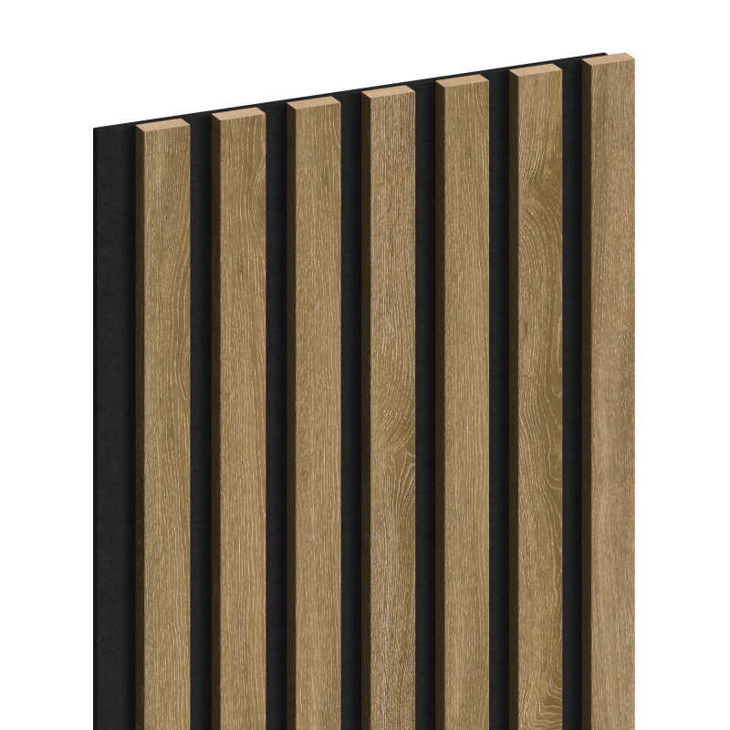 Mexen Lam-F Akustik-Wandlamellen 275 x 31,5 cm, Filz 6 mm, Klassische Eiche - S105-275317-2812-072