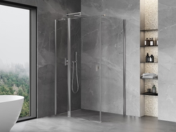 Mexen Mist T Duschkabine schwenkbar 95 x 75 cm, transparent, Chrom - 8A4T-095-075-01-00