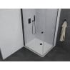 Mexen Pretoria Duschkabine Pendeltür 80 x 90 cm, transparent, schwarz + Duschwanne Flat - 852-080-090-70-00-4010B