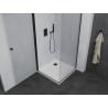 Mexen Pretoria Duschkabine schwenkbar 80 x 80 cm, transparent, schwarz + Duschwanne Flat - 852-080-080-70-00-4010B