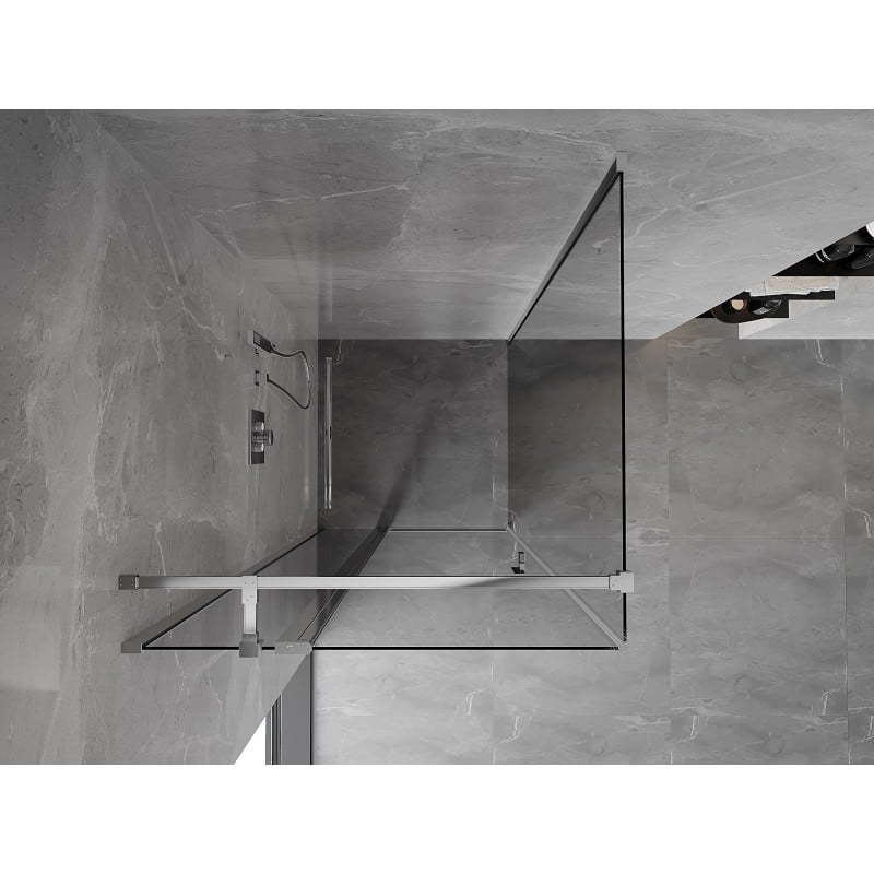 Mexen Mist T Duschkabine schwenkbar 100 x 100 cm, transparent, Chrom - 8A4T-100-100-01-00